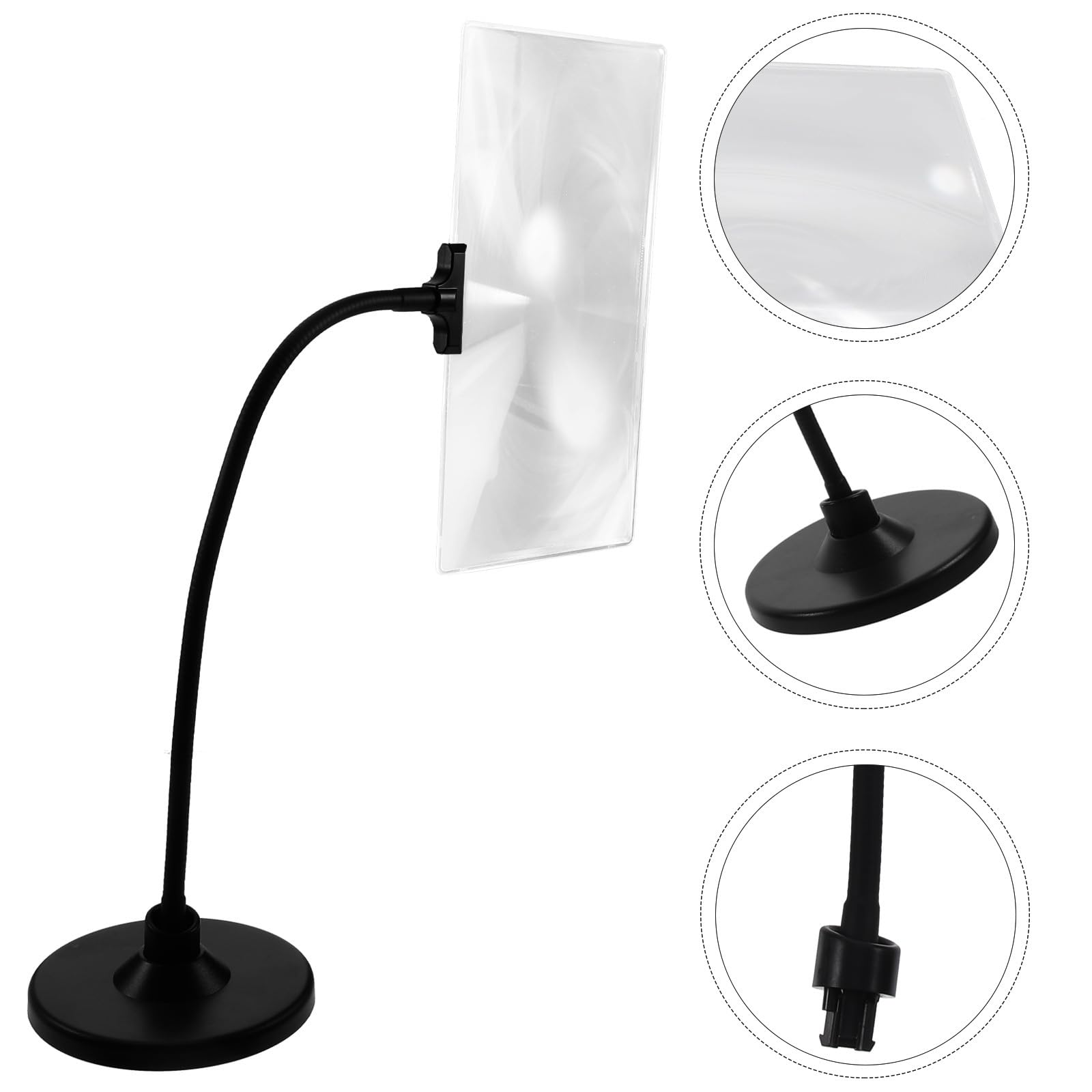 Luxshiny Leselupe mit Flexiblem Halter und 4 Facher Vergrößerung Vergrößerungsglas für Schmuck und Uhrmacherarbeiten Platzsparend für Arbeitsplatz