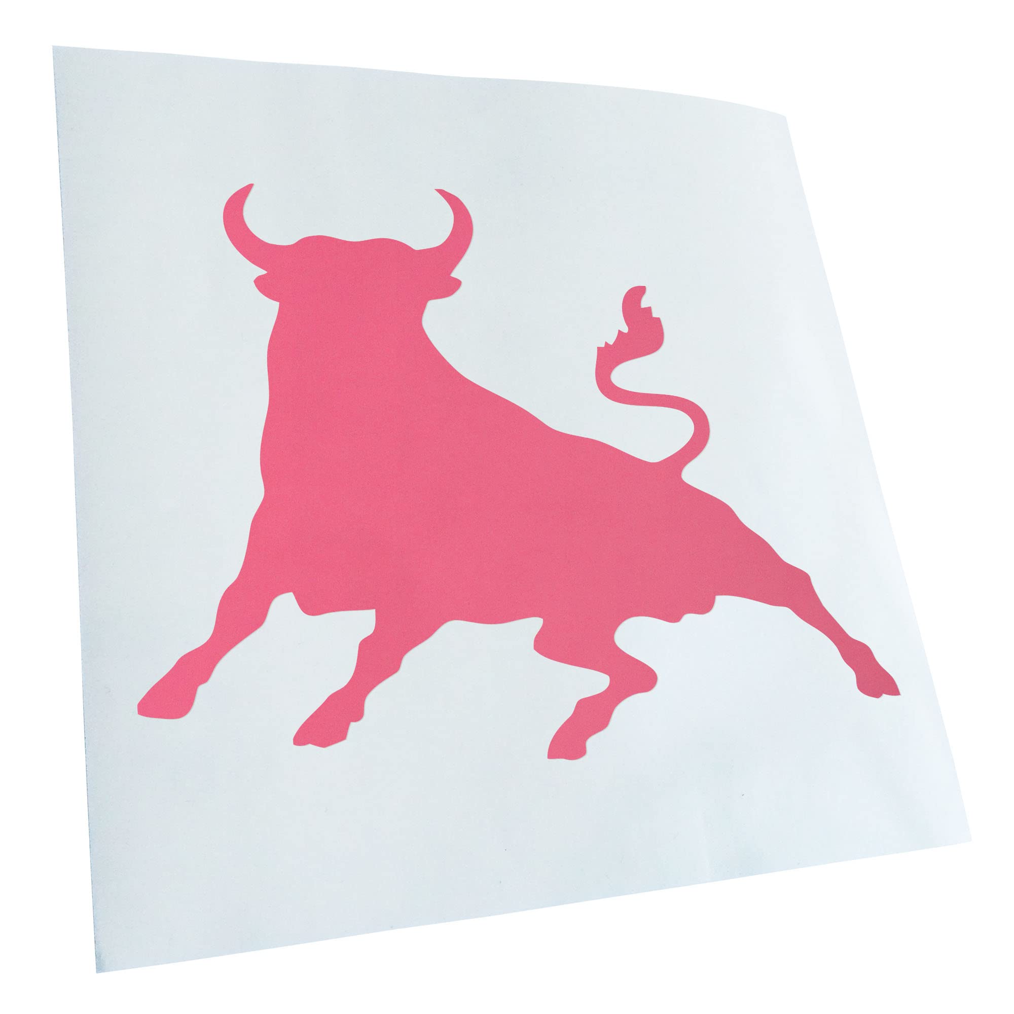 Kiwistar - Car Sticker - Light Pink - 30 x 23 cm Taurus Toro Bull - Rear Window Car Sticker Weatherproof for Car Truck Moped Truck - Sticker Exterior Self-Adhesive Tuning Accessories for Window