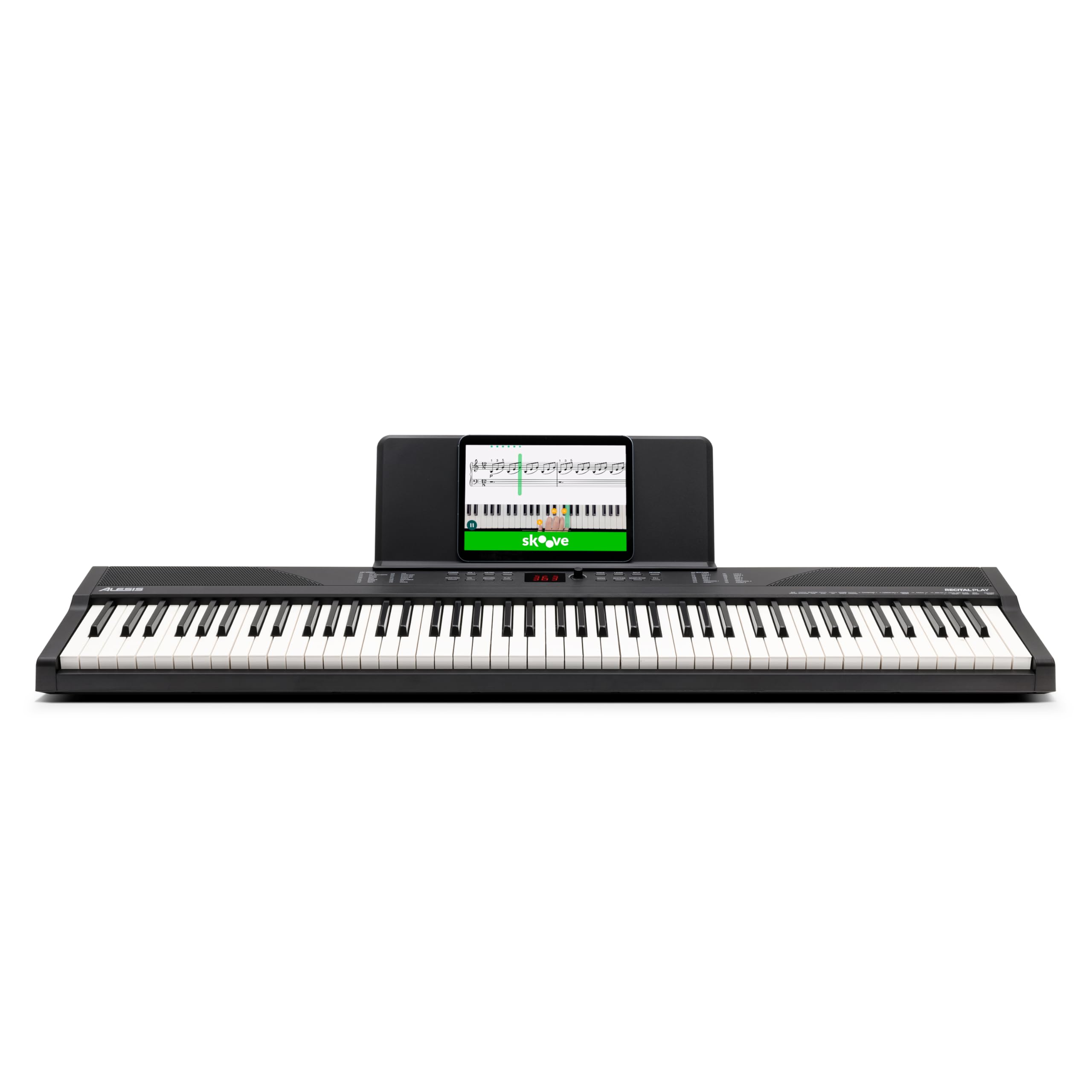 Alesis 88 Key Keyboard Piano with 480 Sounds, Speakers, USB MIDI, Carry-Bag, Stand, Headphones, Pedal and Piano Lessons for Beginners