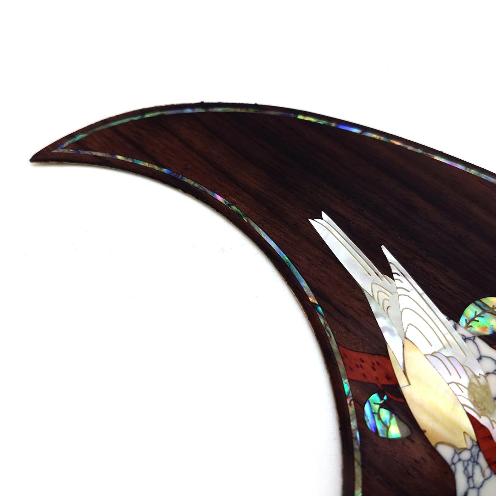 Guitar Pick Guard, Battipenna in abalone in palissandro autoadesivo for Chitarre acustiche folk D-45 Taylor(16)