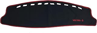 Kaber Misr 2020 Car Dashboard Pad And Brushes - Keeps The Car Dashboard From Dust And Sunlight - Suitable For Vectra B - Black Line Red