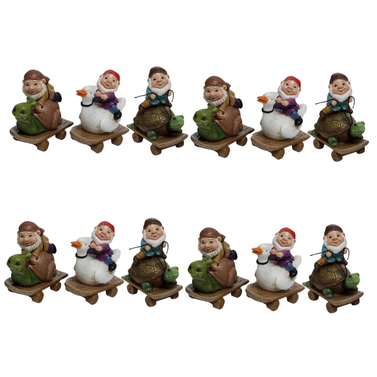 BESPORTBLE 12stücke Teiliges Lustiger Gartenzwerge Resin Deko Figuren Für Garten Und Balkon Kompakte Mini Zwergornamente Herbstdekoration Für Gartenliebhaber Und Sammler