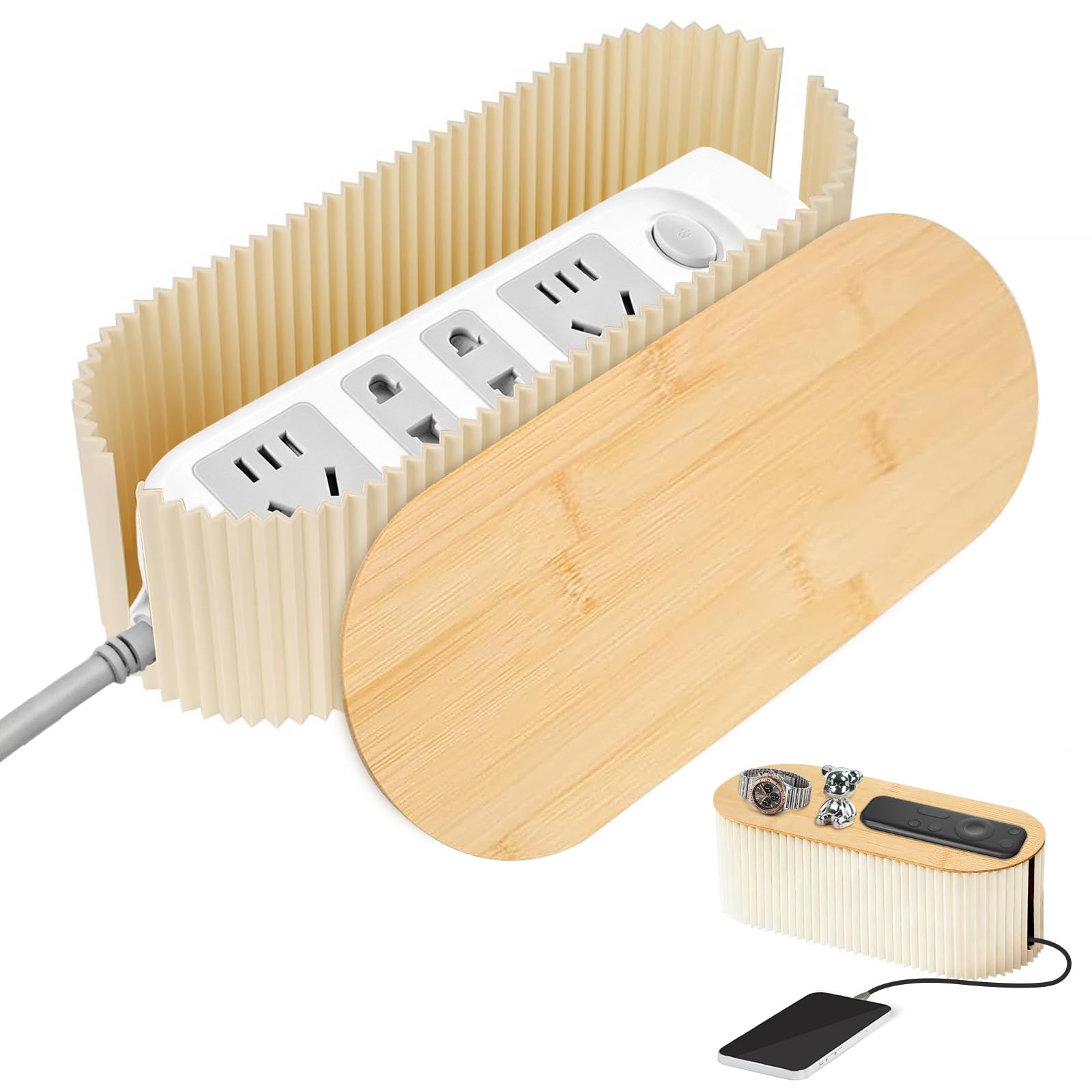 Cable Tidy Box,Large Cable Management Box Cable Organizer Storage Box - View #9