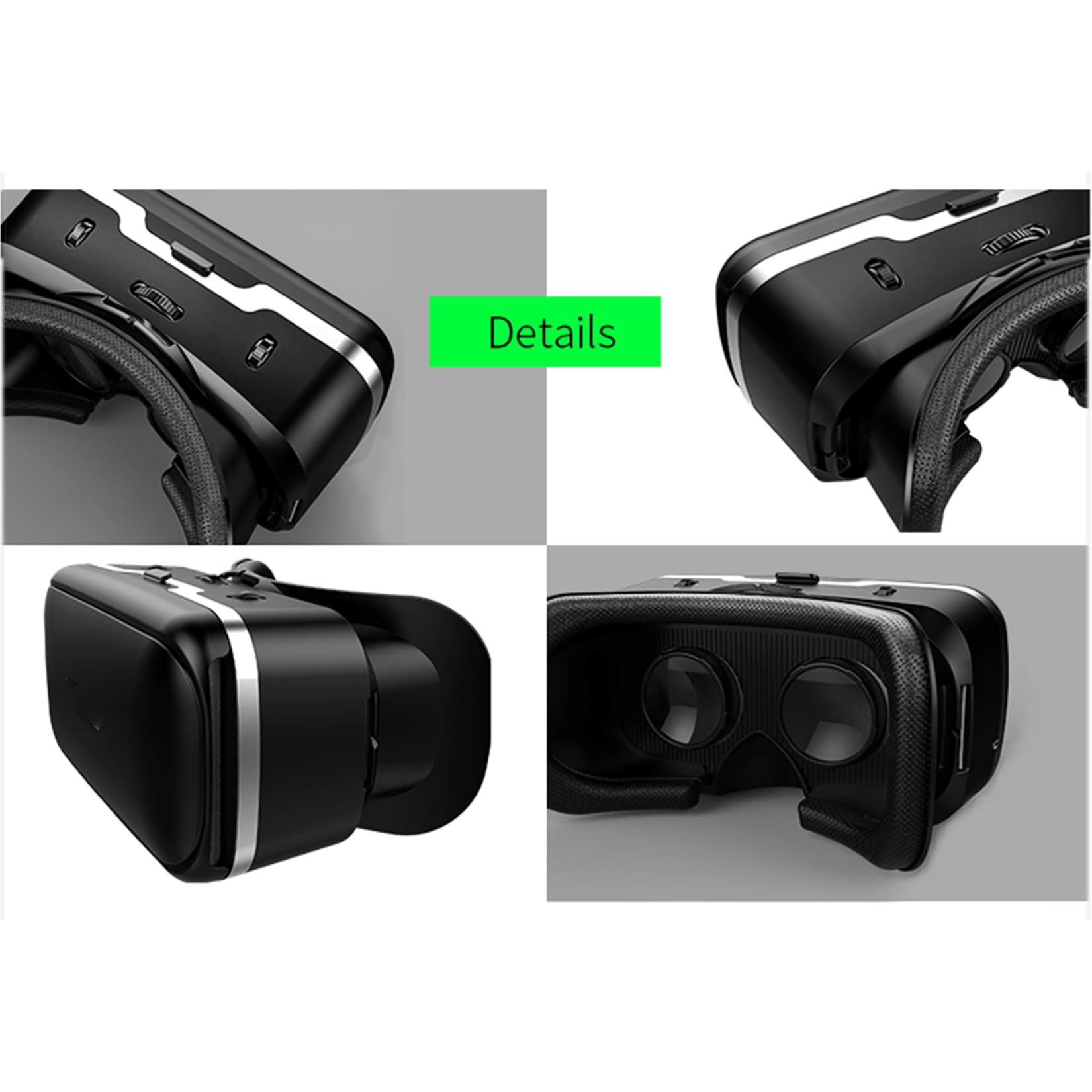 Casque VR pour iPhone et Android avec télécommande, mise à niveau des lunettes de réalité virtuelle 3D avec lumières bleues pour jeux de réalité virtuelle, films et vidéos, prend en charge les