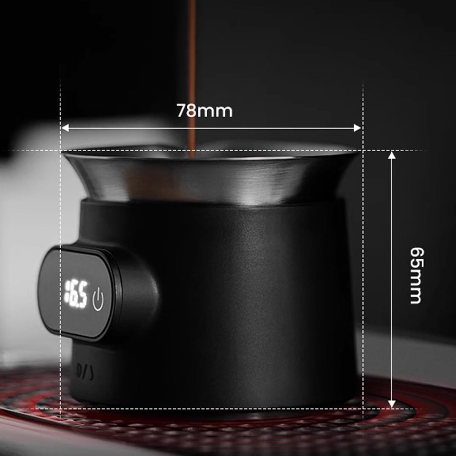 Báscula para café LED con taza de goteo, báscula digital para café, con pantalla táctil LED, rango de medición de 0,2 g a 500 g, precisión de 0,1 g, precisión de modo dual, para dosificar, accesorios