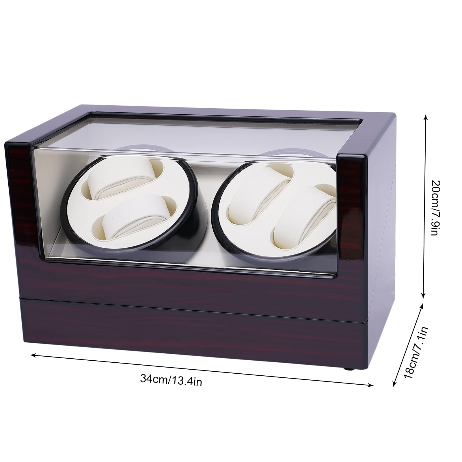 SHZICMY Automatische Uhrenbeweger Uhrenbox Uhrenkasten Watch Winder Box Uhrenschmuck Display Box Watchwinder für 4 Uhren