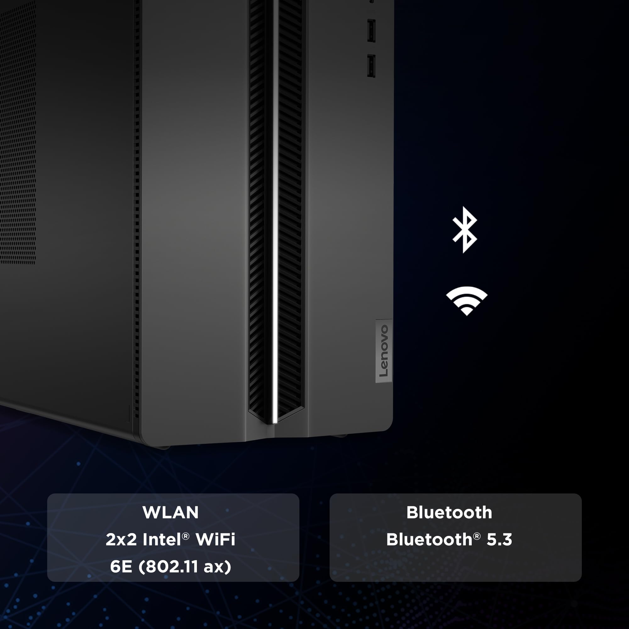 Lenovo LOQ Tower Gaming Desktop-PC | NVIDIA GeForce RTX 4060 | Intel Core i5-14400F | 16GB RAM | 1TB SSD | Windows 11 | Luna Grau - Raven Schwarz Gehäuse | 17L | 3 Monate GamePass