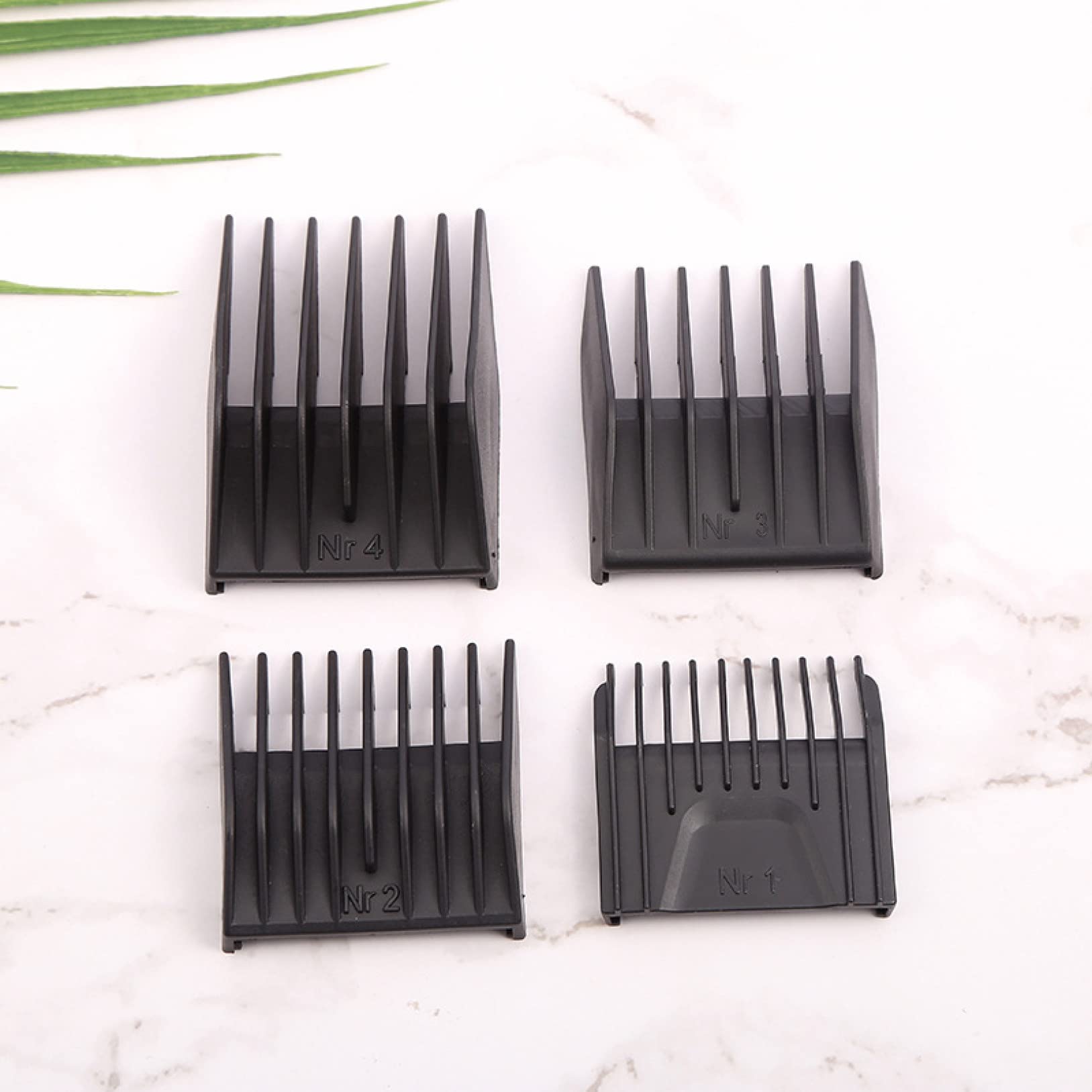 NPQPNAFC 4 Pcs Replacement Hair Clipper Limit Comb Black Clipper Guard Combs Guide Combs Compliable with Most Clippers