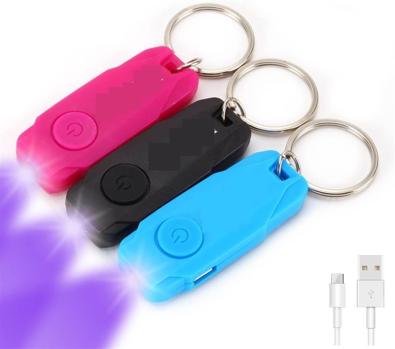 Flashlights Mini Keychain Promotional Gift Torch Light Light Key Ring Light Black Light Flashlight(Pink)
