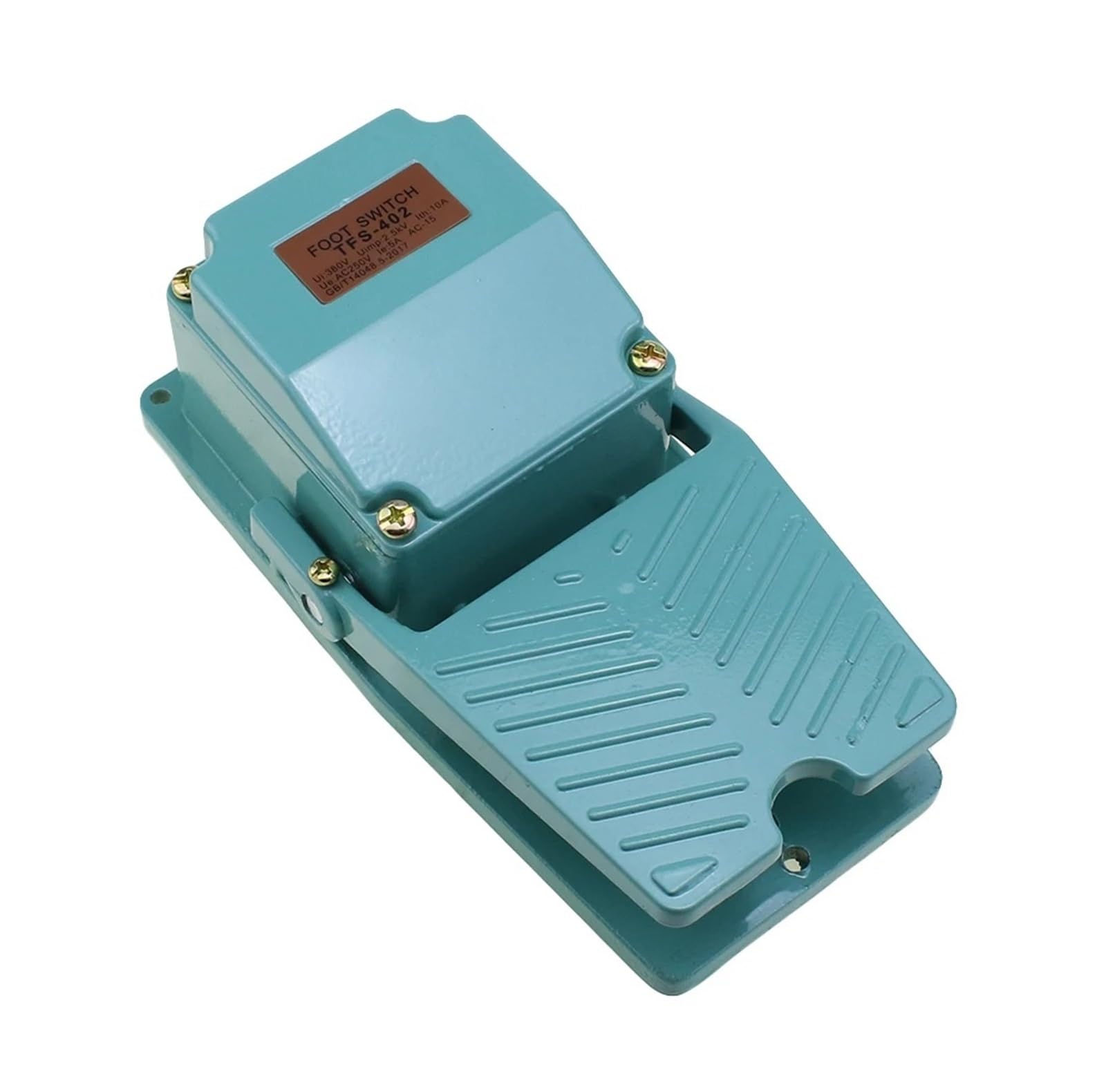 Interruptor de pedal momentáneo TFS-402 de 15A con doble circuito 1NO 1NC para maquinaria
