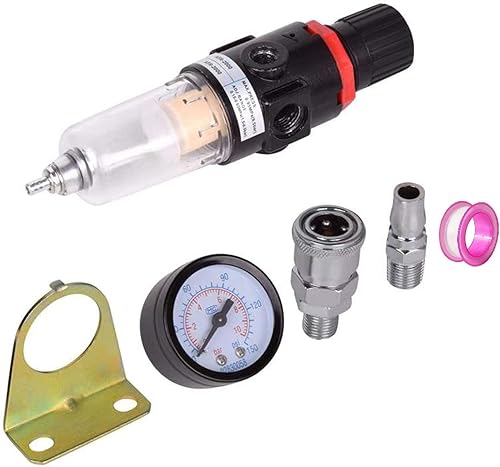 Miniatura 4 de 1/4 "BSP compresor de aire filtro de humedad trampa aceite separador de agua lubricador regulador