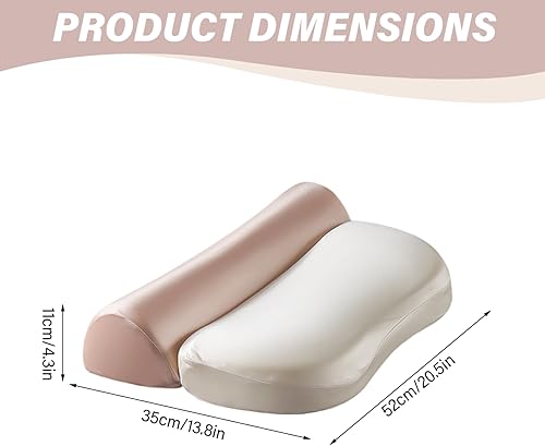 Miniatura 6 de Almohada cervical cervical para aliviar el dolor, almohada ergonómica para dormir de lado con contorno para soporte de cabeza, cuello, hombros,