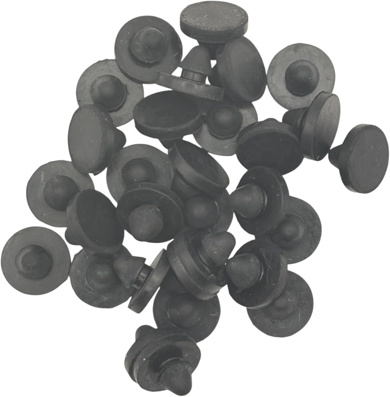Push-in Ridged Stem Bumper Fits 3/16" Hole - 1/2" Diameter - 3/32" Height - 1/16" Panel Thickness (500 pack)