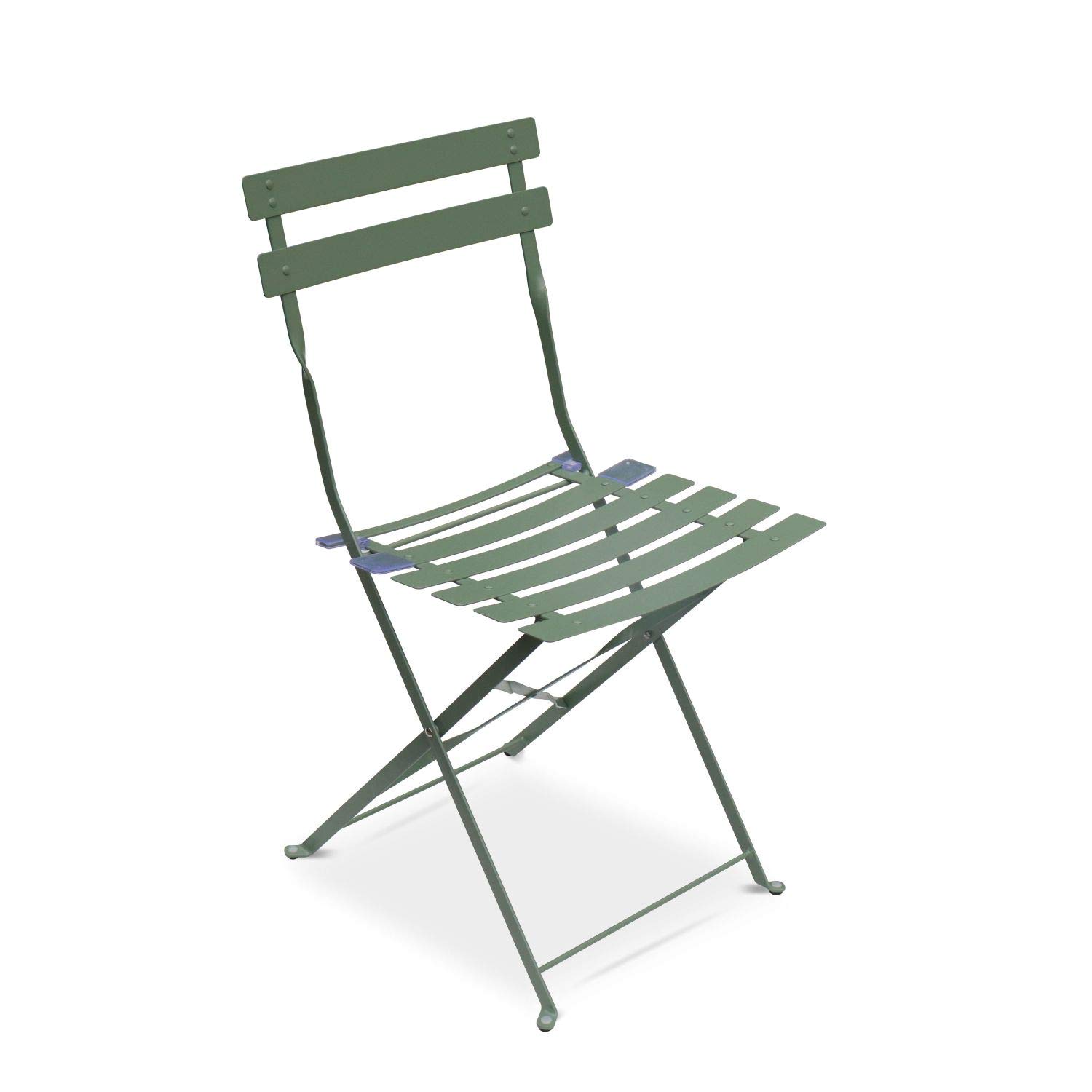 Sweeek Table de Jardin Bistrot Pliante Métal Acier Vert de Gris 70 x 70cm