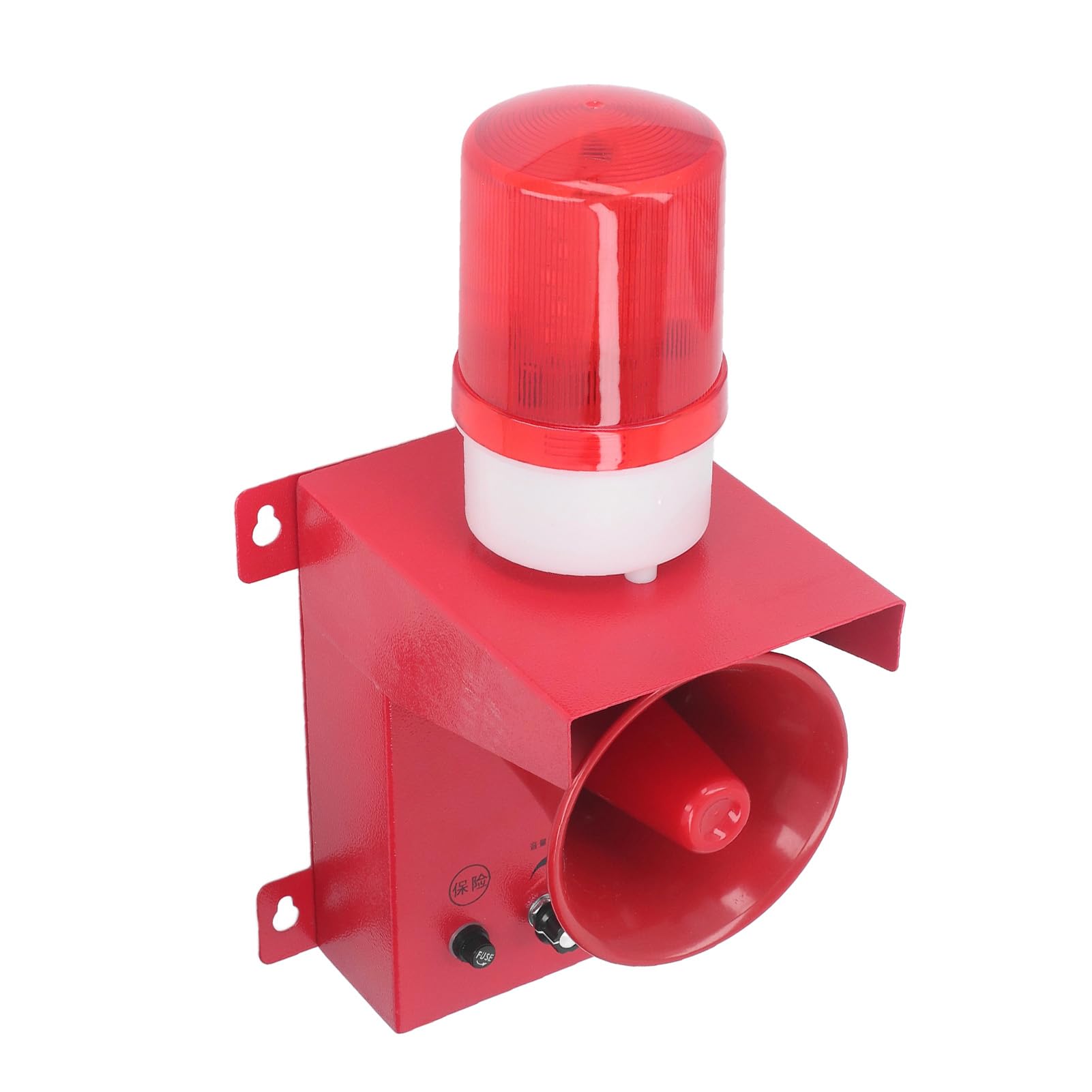Industrial Siren, Sound Light Waterproof Industrial Siren Alarm Low Power Consumption Volume Adjustable 130db (DC24V)