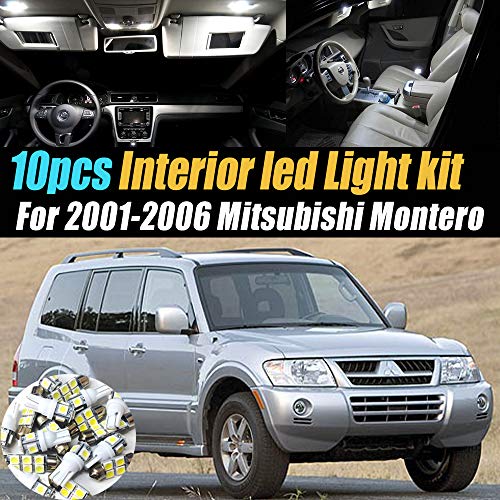 Kit de 10 bombillas LED interiores blancas 6000K para auto miniatura 1