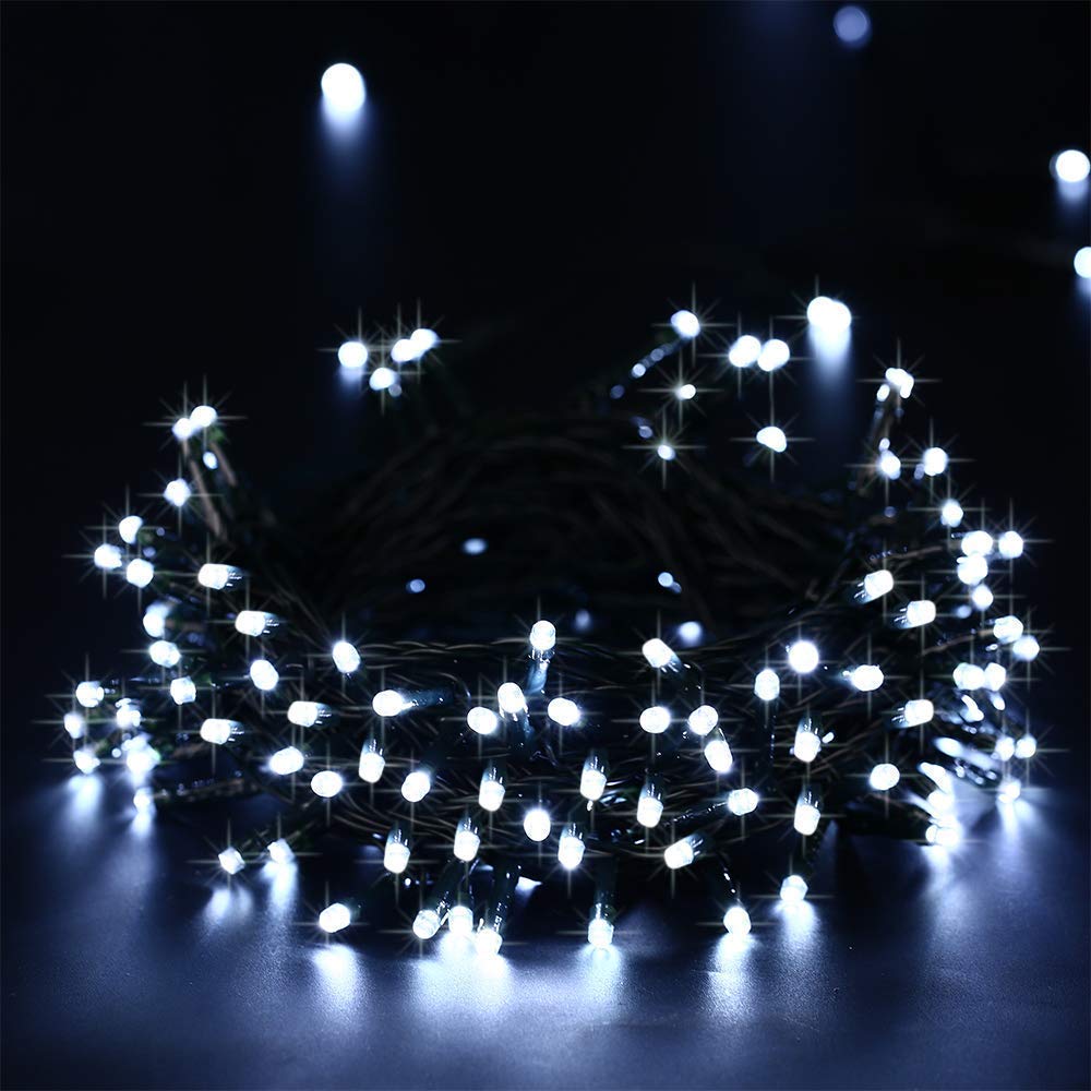 NEXVIN Solar Christmas Fairy Lights, 66ft/20M 200 LED Outdoor String Lights - Image 2
