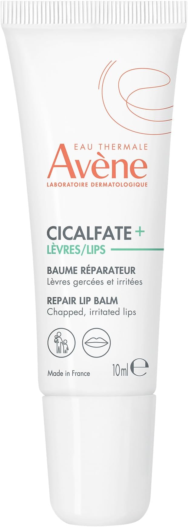 Avène Cicalfate Restorative Lip Cream, Long Lasting Moisture to Soothe Dry, Cracked Lips, promotes healthy lip barrier, water resistant, safe for infants, children and adults 0.3 Oz