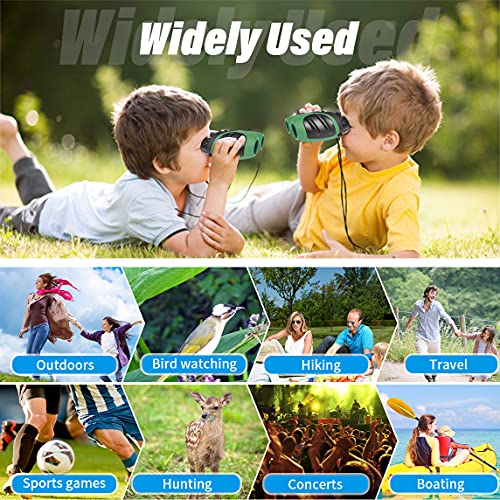 Binoculares compactos infantiles 8x21 verde resistentes al agua miniatura 4