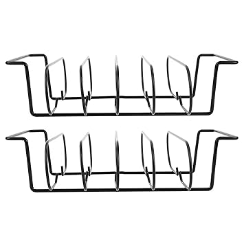 Steak Grill Holder, Anti - ?Rust Treatment Barbecue Rack for Grilling Ribs Chicken Steak Ham for Outdoor Bar