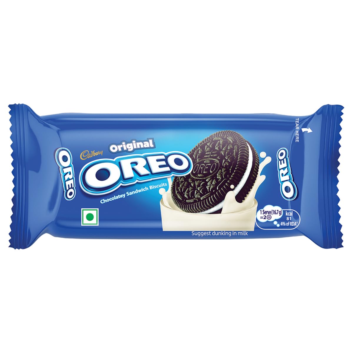 Cadbury Oreo Vanilla Flavour Creme Sandwich Biscuit, 83.5g