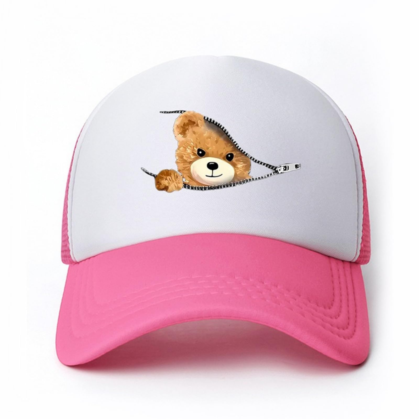 HaloHorus Retro Sponge Trucker Hat for Unisex, Classic Adjustable Mesh Baseball Cap for Running, Hiking, Workout, Fishing, Spb-hotpink, One Size โ image 1