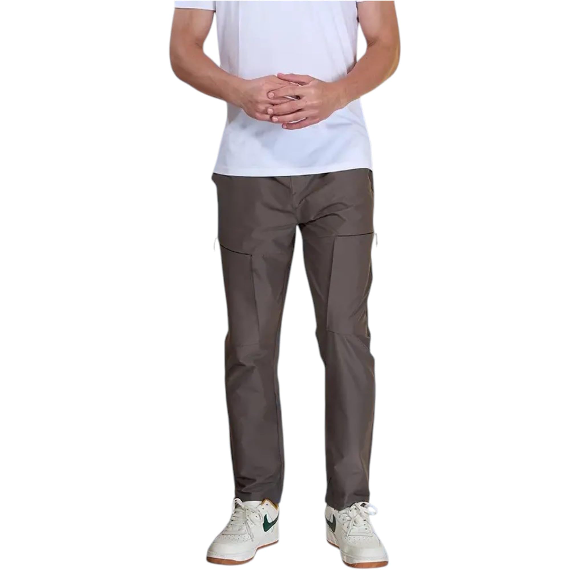 Dazzle Men's Sports Track Pants Regular Fit Mid Rise Polyester Cargo Pants | Quick Dry Stretchable Activewear Trousers for Gym & Casual fit use-image-37