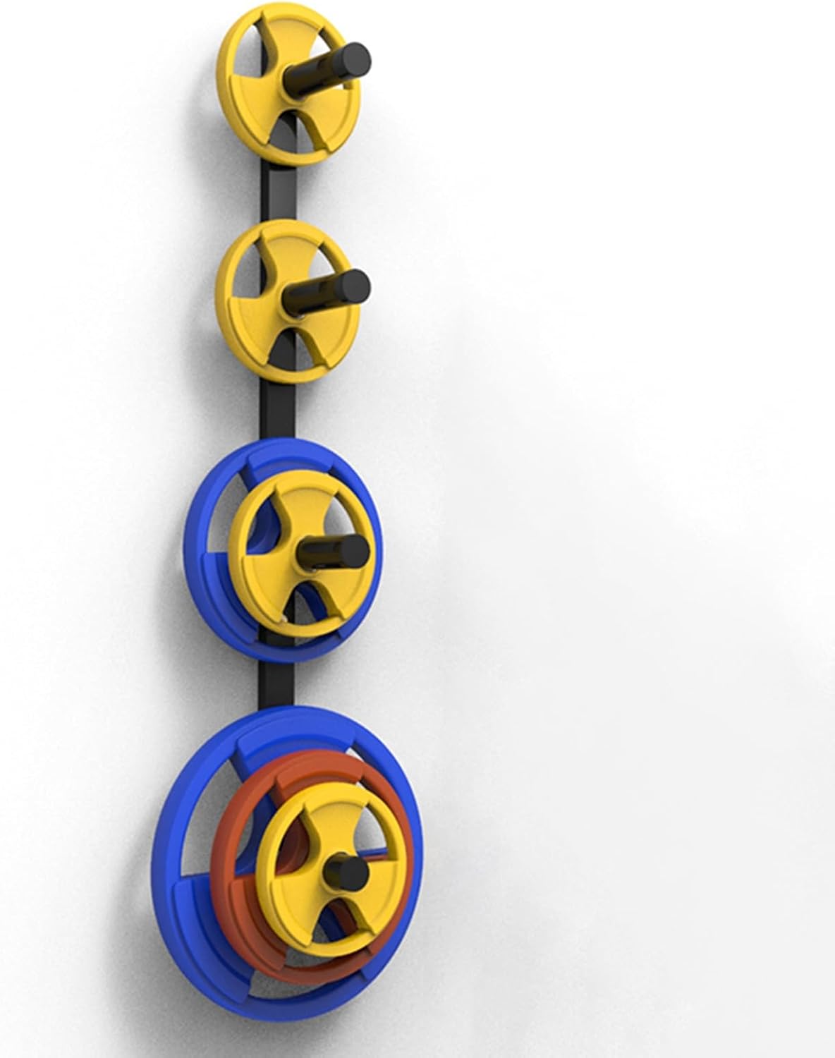 ARCVOX Wall Mount Barbell Plate Rack Space Saving, Multifunctional Barbell Plate Holder, Fitness Equipment Storage Rack, 250kg Strong Bearing Capacity (Size : 2 Levels)