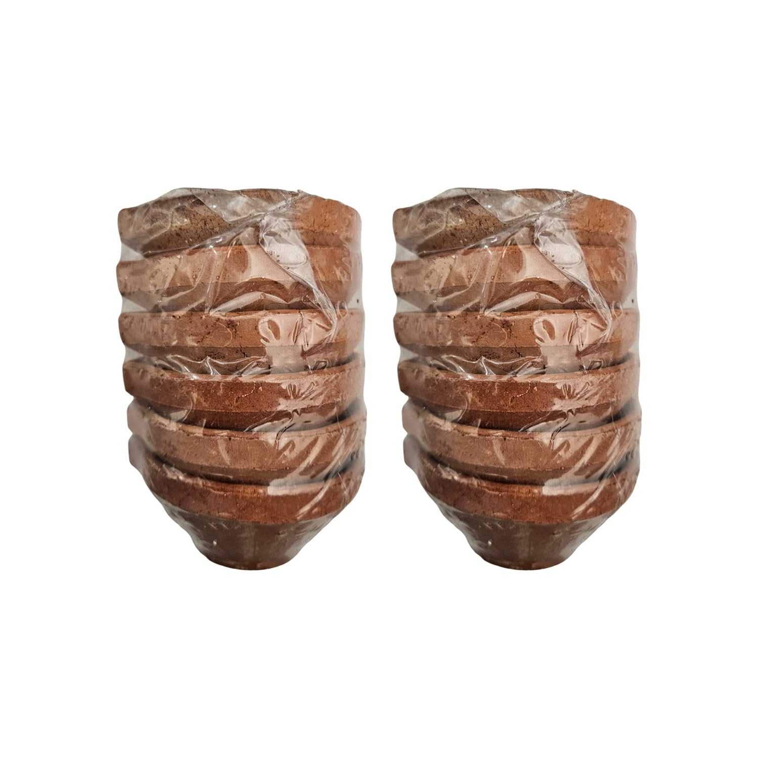 One Stop Dealers - Exquisite Diwali Diyas Plain - Set of 6 | Handcrafted Clay Lamps for Festive Celebrations (Pack of 2)