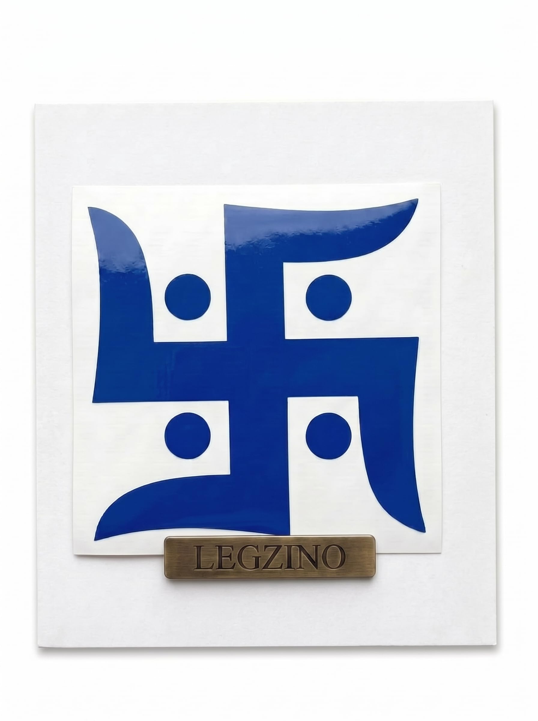 Legzino Vinyl Swastik Simple Glossy Wall Car Vehicle Sticker 4 x 4 Inches Blue-image-13