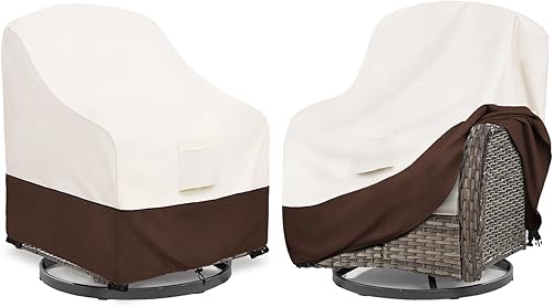 Miniatura 21 de Bitubi Funda impermeable para sofá de patio, funda de sofá resistente de 3 plazas para exteriores, tamaño de hasta 76 pulgadas de ancho x 32.5