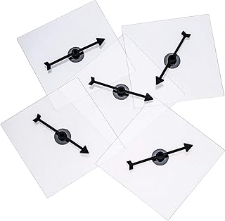 5 Packs Transparent Spinners Dry Erase Math Spinner with Rotating Arrow for Teaching