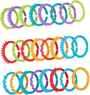 ibasenice 24 Pçs Brinquedo Infantil Mordedor Molar Carro Brinquedos Para Bebês Anéis De Bebê Carrinho Brinquedos Tubo De Dentição Anéis De Mordedor De Bebê Links De Bebê Brinquedos De Bebê