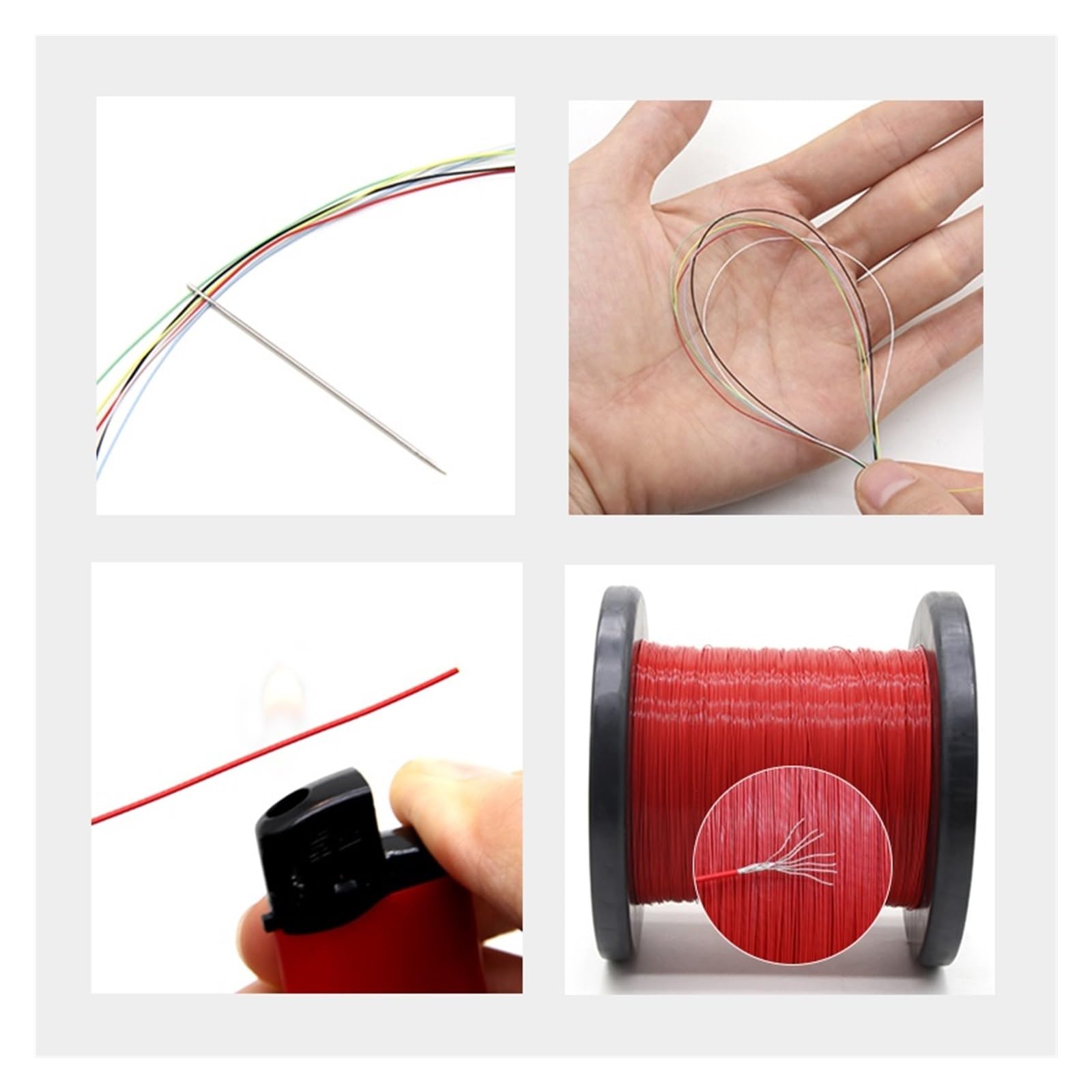 10/50/100/200M UL10064 Micro Wire 30 28AWG Ultracienkie Lutowanie Kabla Miedzianego Cynowanego(Red,100m 30AWG)