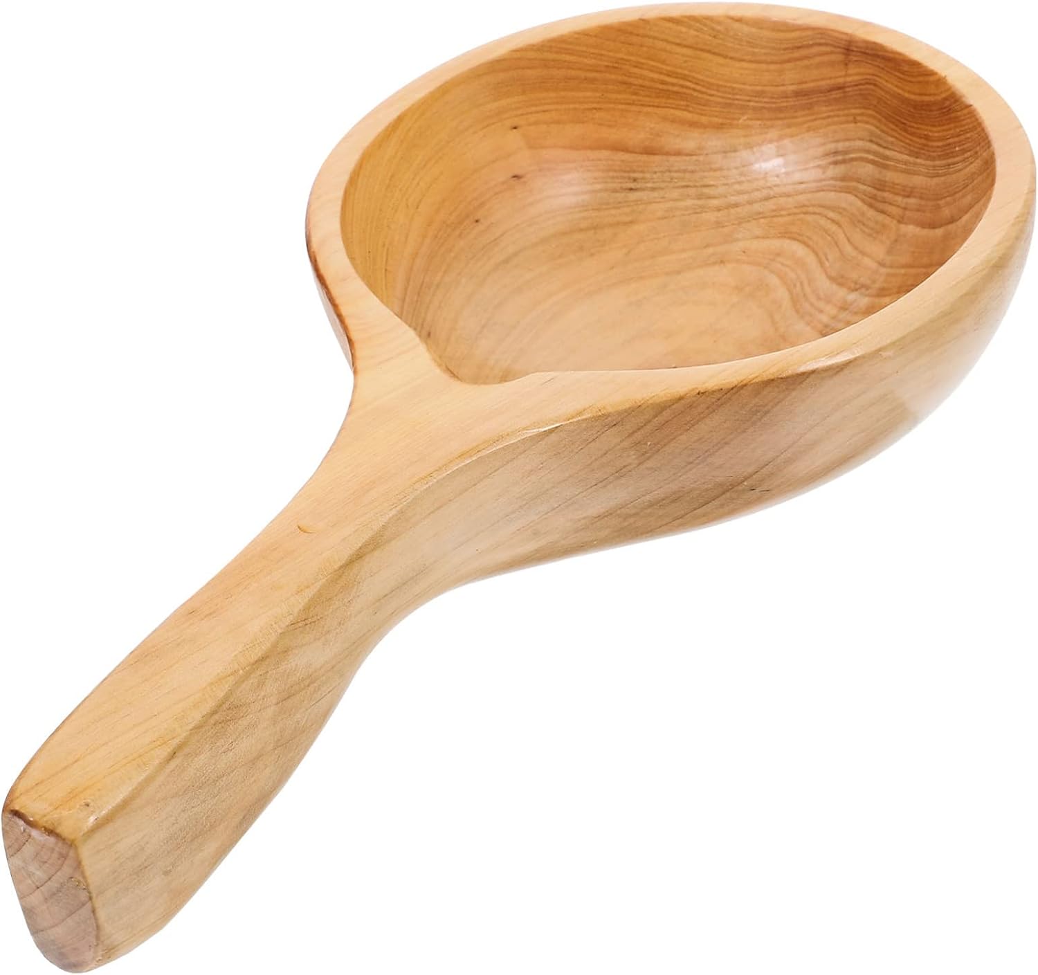 Zerodeko Elegant Wooden Barrel Spoon for Bath Shower Sauna Large Ladle Kitchen Water Ladle Household Water Spoon