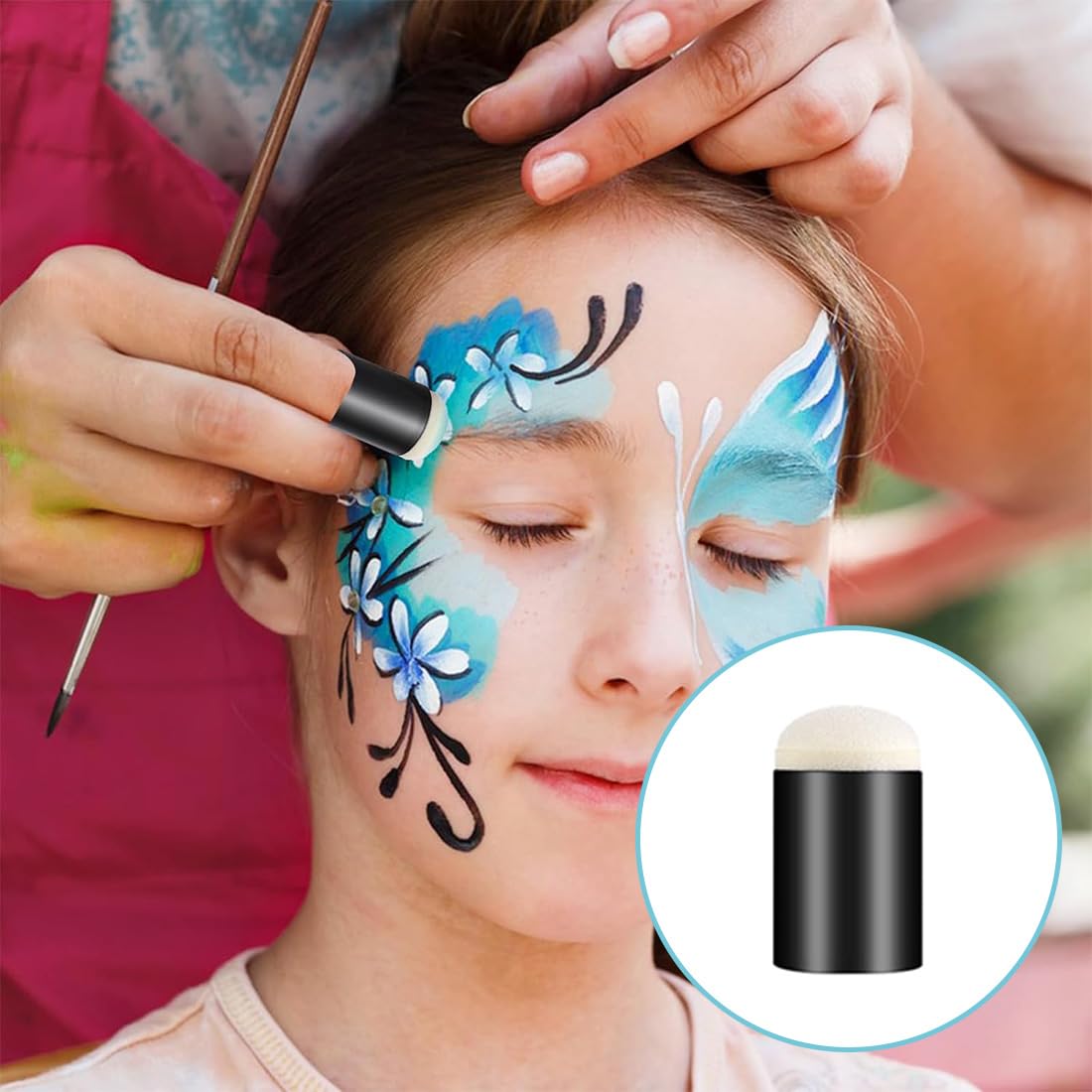 16 Pezzi Stencil per Tatuaggi, Stencil di Pittura del Viso, Tattoo Stencil Temporanei, Modello Riutilizzabile per Il Trucco per Bambini e Adulti, Halloween, Party, Body Art Pittura