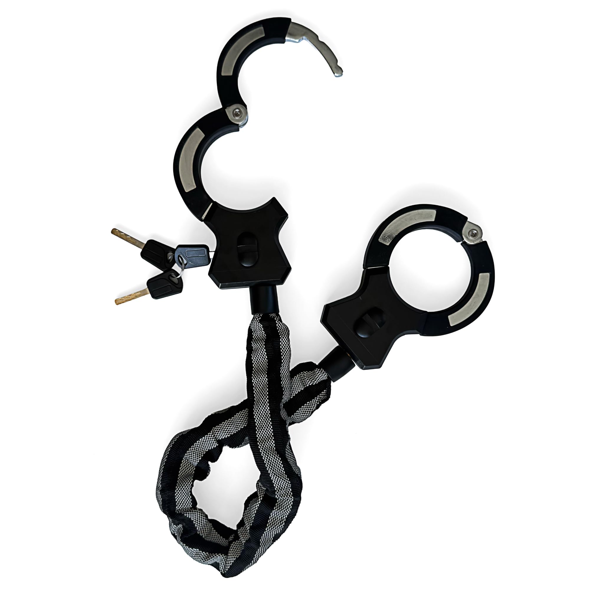 Monster Scooter Lock Heavy-Duty Chain Lock with Dual 3" Cuffs, 36" Long, Woven Anti-Scuff Sleeve – Cut & Pry Resistant Security Chain for E-Scooters, Bicycles & Motorcycles
