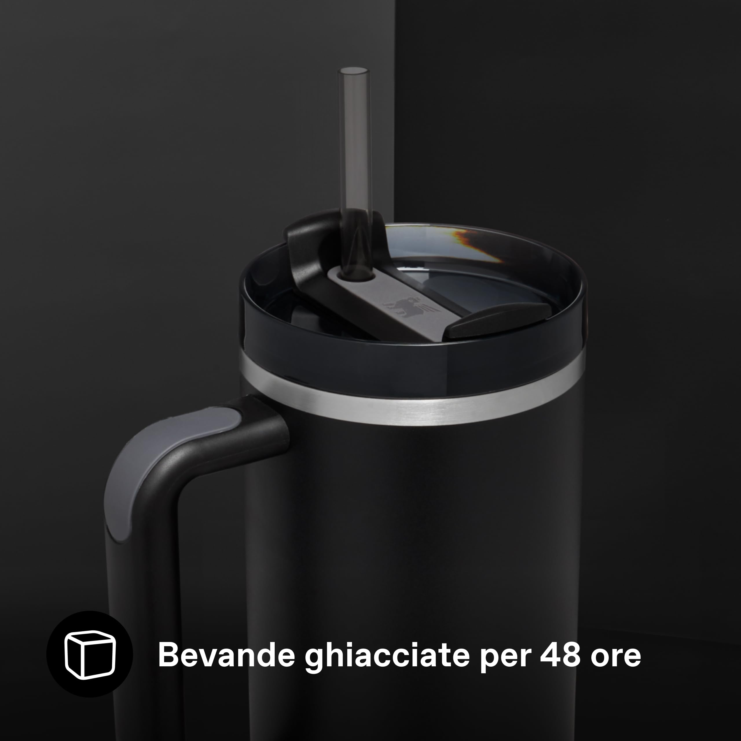 STANLEY 1913 Quencher H2.0 Borraccia Con Cannuccia 1.2L - Black Tonal
