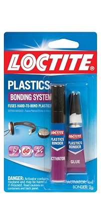 Loctite Super Glue Plastics Bonding System, Clear, 0.21 fl oz Kit, 1 Pack
