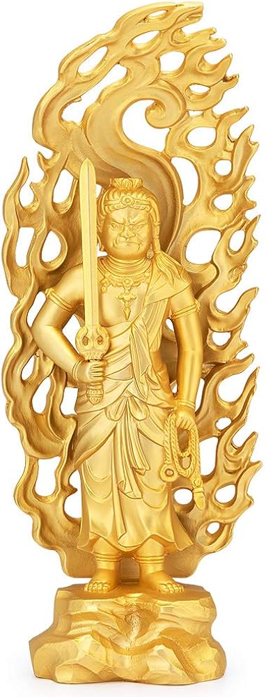 はな おまとめ同梱 Amazon｜仏壇屋 滝田商店 仏像 不動明王 合金製金メッキ (高さ15.5cm