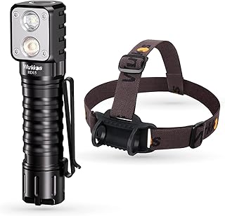 Wurkkos LED Headlamp Rechargeable,HD15 2000lm Right Angle Flashlight with 90 High CRI LH351D LED,Powerful SST20 LED Spotlight Head Light,IPX8 Waterproof for Adult Camping Hiking Running (Black)