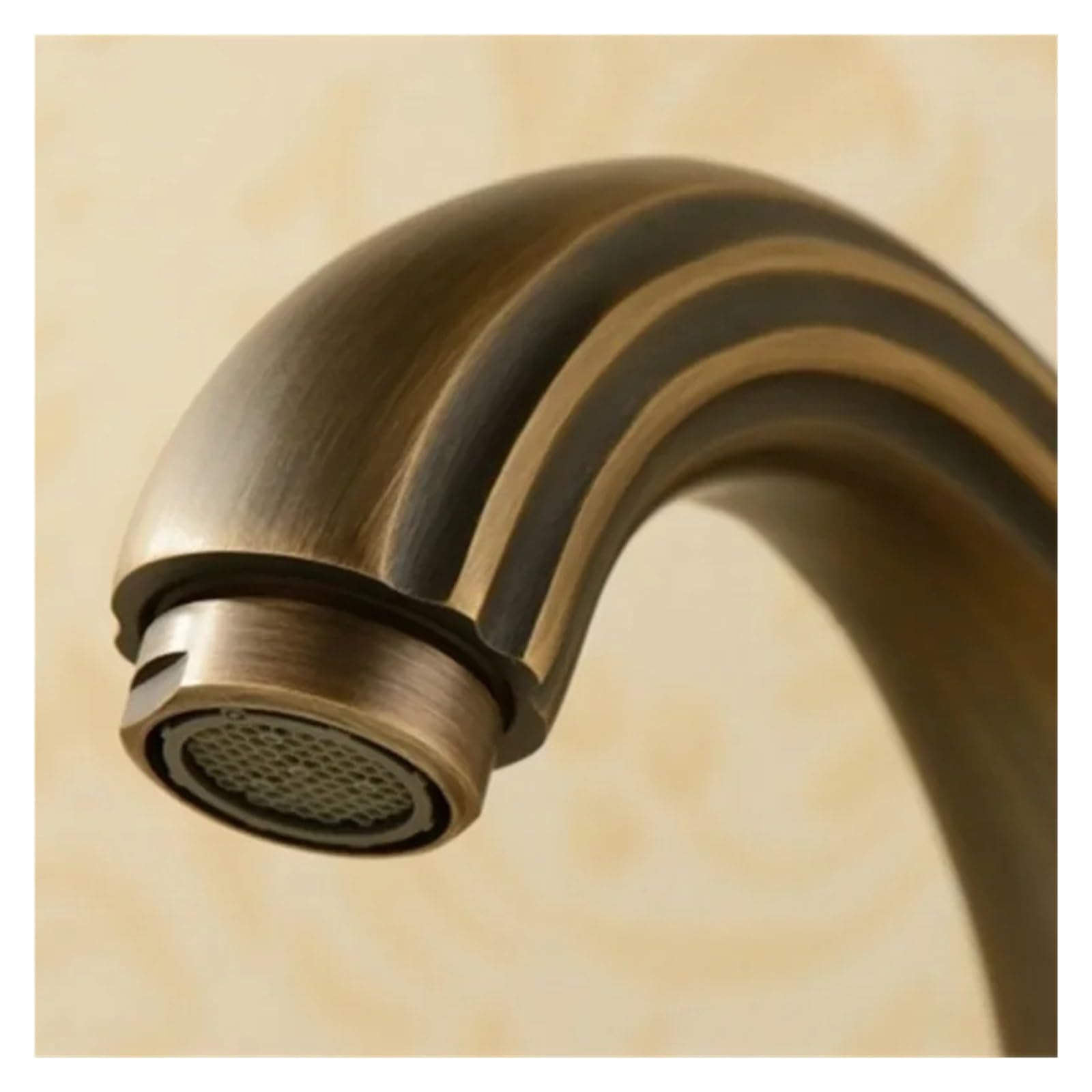 Grifo de baño con Acabado en latón Antiguo, Grifo Mezclador de Lavabo de 3 Piezas con Dos manijas, Grifo Dorado para Lavabo, Grifo para Lavabo de baño, Grifo para Fregadero de Cocina