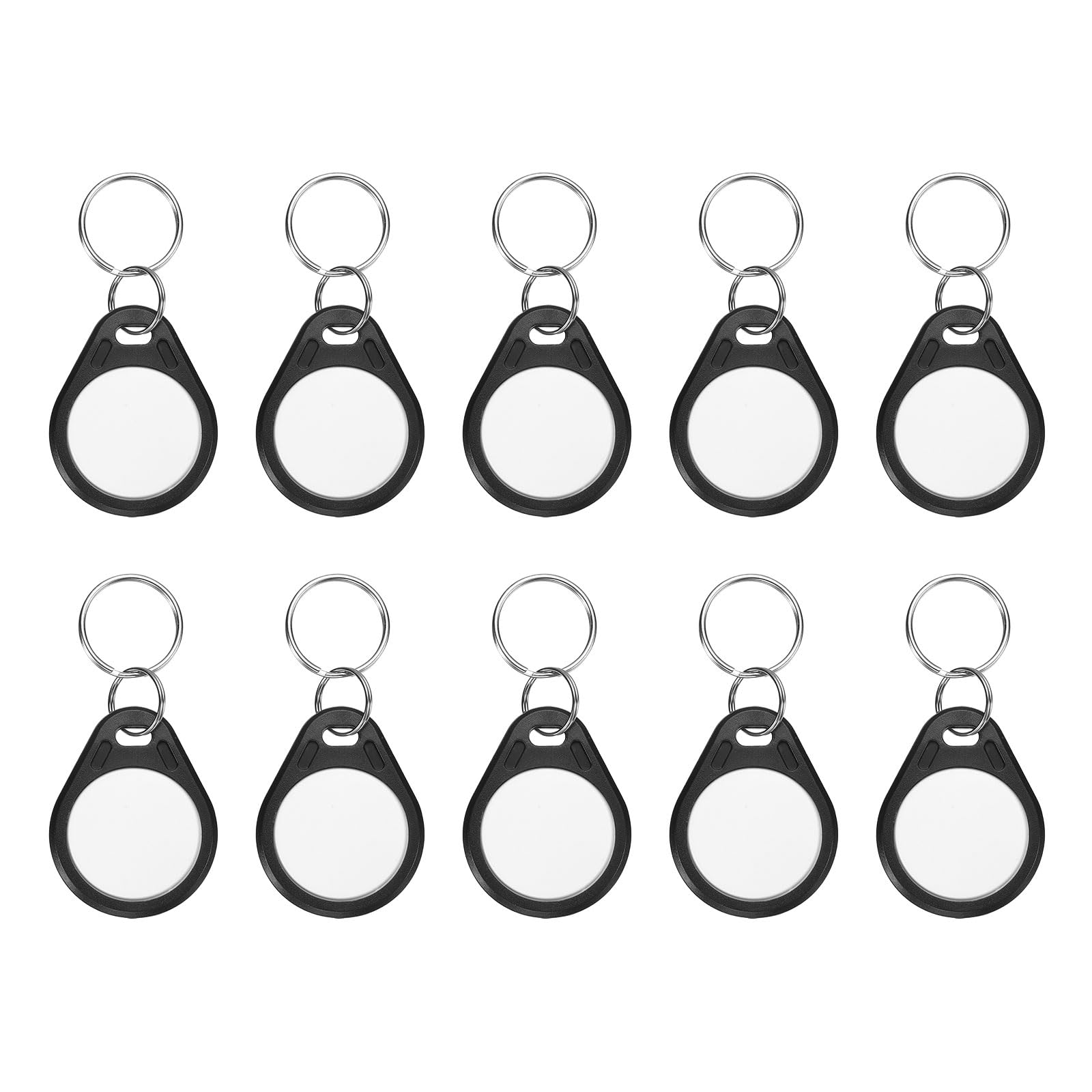 PATIKIL 10 Pcs 13.56MHz CUID Writable Rewritable Smart Key Fobs, Clone IC Key Fob Tags Blank Smart Card Keys Classic 1K for Entry Access Control System, Black