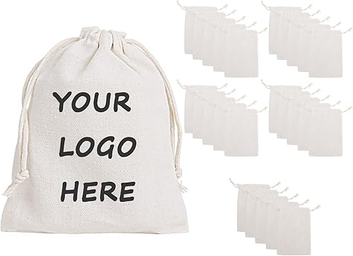 TopTie 25 bolsas personalizadas de lona de muselina de algodón, bolsas de joyería personalizadas de 4 x 6 pulgadas, bolsas de regalos de Navidad disponible en Yaxa Venezuela