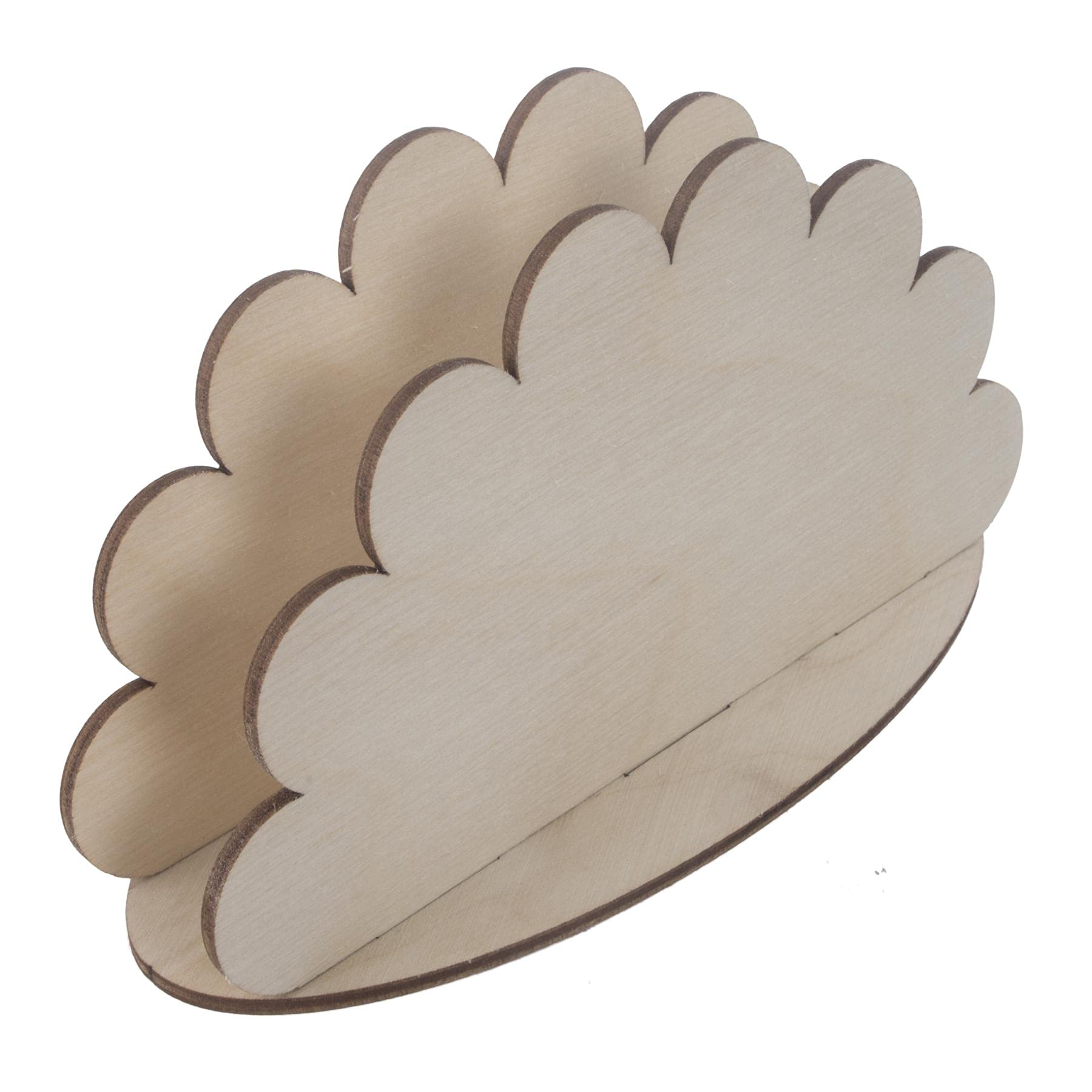 WooDeeDoo Cloud Shaped Wooden Tissue Serviette Dispenser Napkin Holder To Decorate Craft | 160x50x80 mm