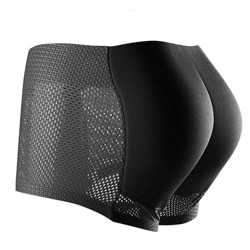 JOCKMAIL Men Underwer Boxer Briefs Men's Hip Lifting Shapewear Padded Enhancing Butt Booster Mens Lift Underwear (US, Alpha, Medium, Regular, Regular, Black)