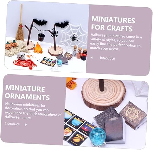 Miniatura 6 de Beatifufu 26 mini figuras de juguetes en miniatura a granel a granel casa de muñecas decoraciones de Halloween, decoraciones de Halloween en