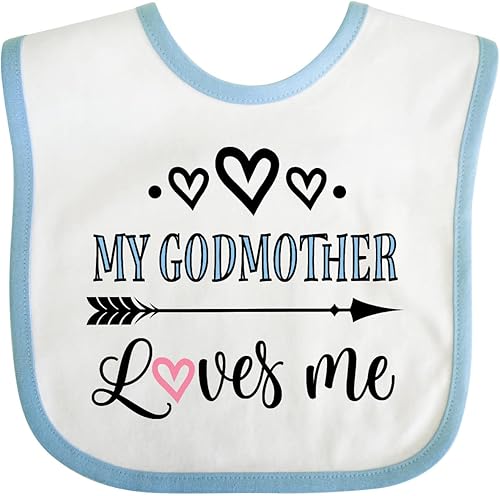 inktastic My Godmother Loves Me Godchild Baby Bib