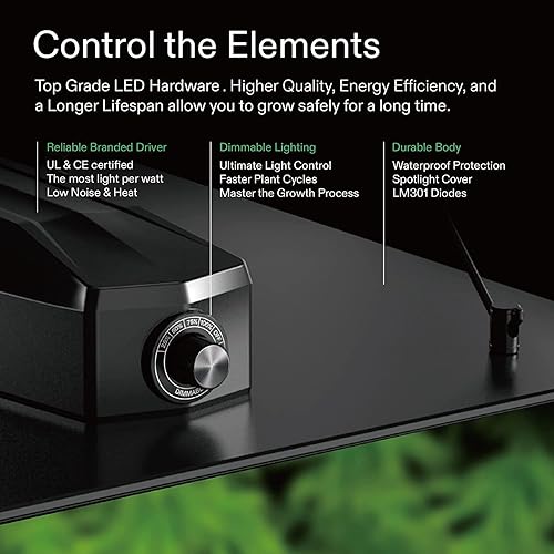 Miniatura 3 de VIVOSUN Kit de tienda de cultivo de 2.7 x 2.7 pies y ventilador de clip para tienda de cultivo AeroWave A6, con luz LED VS1000 de 4 pulgadas, filtro