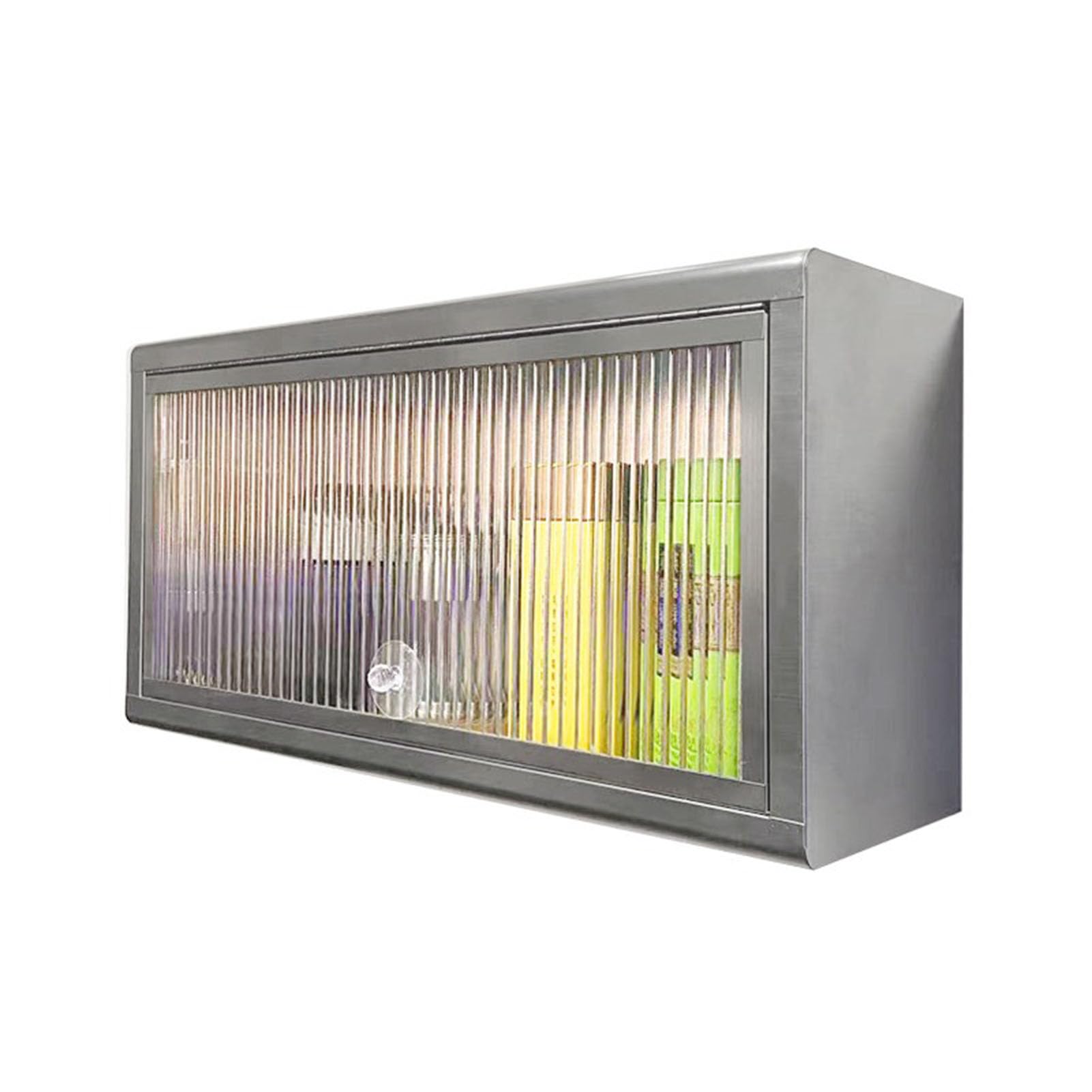 Gabinete de cocina de pared con almacenamiento hermético y vitrina de cristal para hogar
